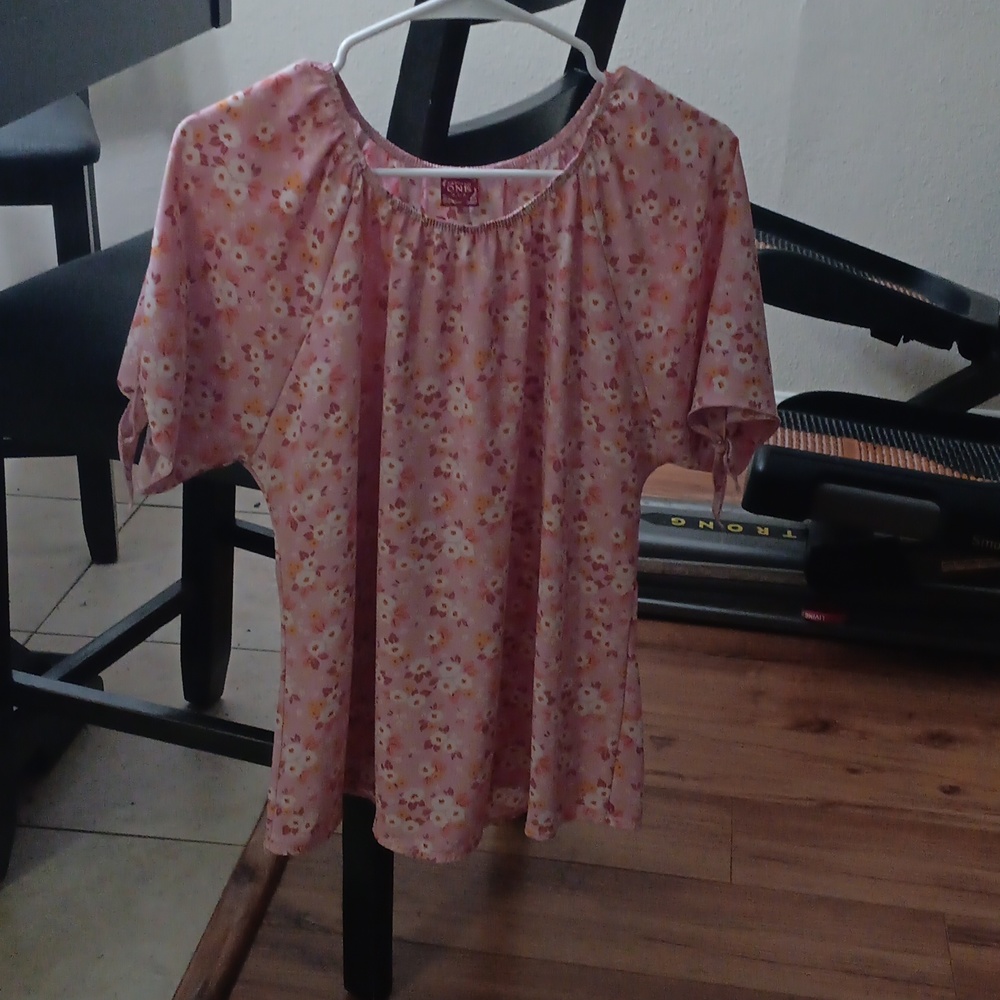 Pink Blouse with flowers